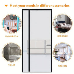 Magnetic Screen Door Thicker Fiberglass Mesh Closure Left Right Side Opening