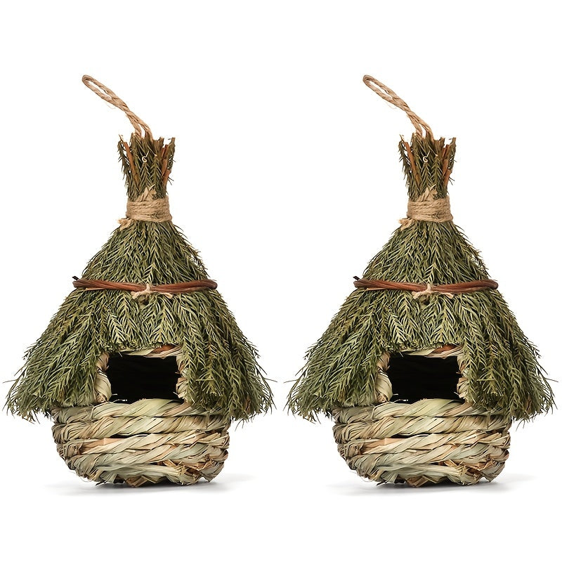 Straw Bird Nest Natural Bird House Hanging Decoration
