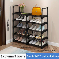 Double Row Shoe Rack Large Capacity Shoe Storage Organizer