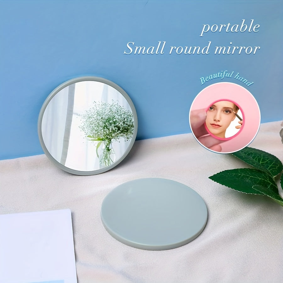 Green Small Round Mirror Compact Makeup Vanity Mirror