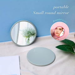 Green Small Round Mirror Compact Makeup Vanity Mirror