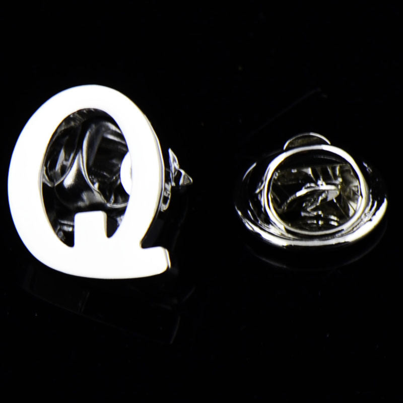 Men's Letter Brooch Shirt Collar Pin Suit Decoration