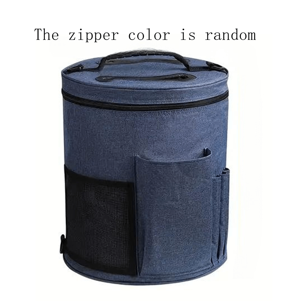 Cylindrical Yarn Storage Bag Large Capacity Non Slip Crochet Bag