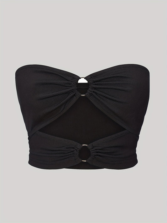 Pleated Bandeau Tube Top for Summer