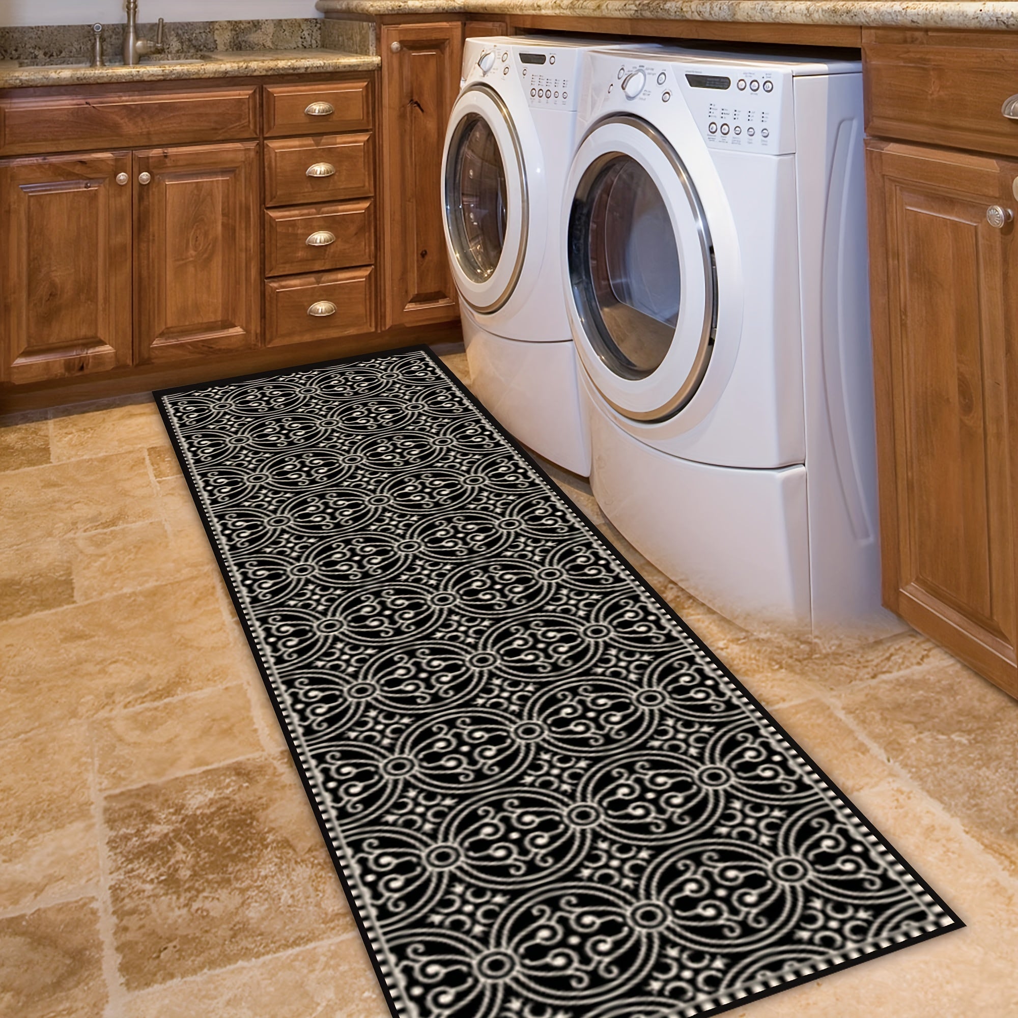 Modern Kitchen Runner Rugs Soft Laundry Room Rug Long Oriental Hallway Rug
