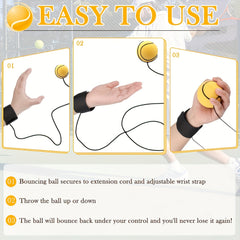 High Elasticity Wrist Buckle Ball 63Mm - 2pcs Set, Fun Novelty Toy