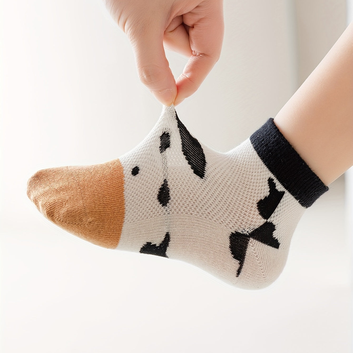 5 Pairs Girls Cartoon Crew Socks Spring Autumn Kids Teen