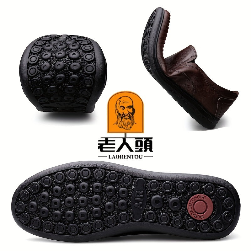 Men's Stitch Detail Loafer Shoes Lightweight Slip On Shoes
