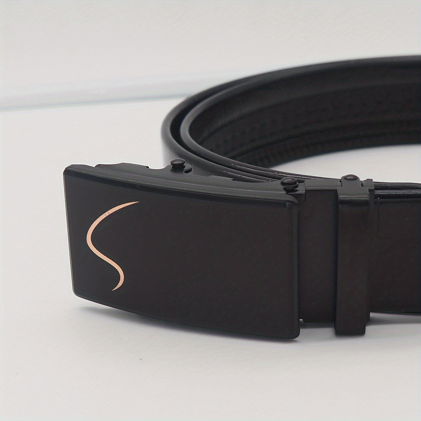 Men's S Pattern PU Casual Business Belt