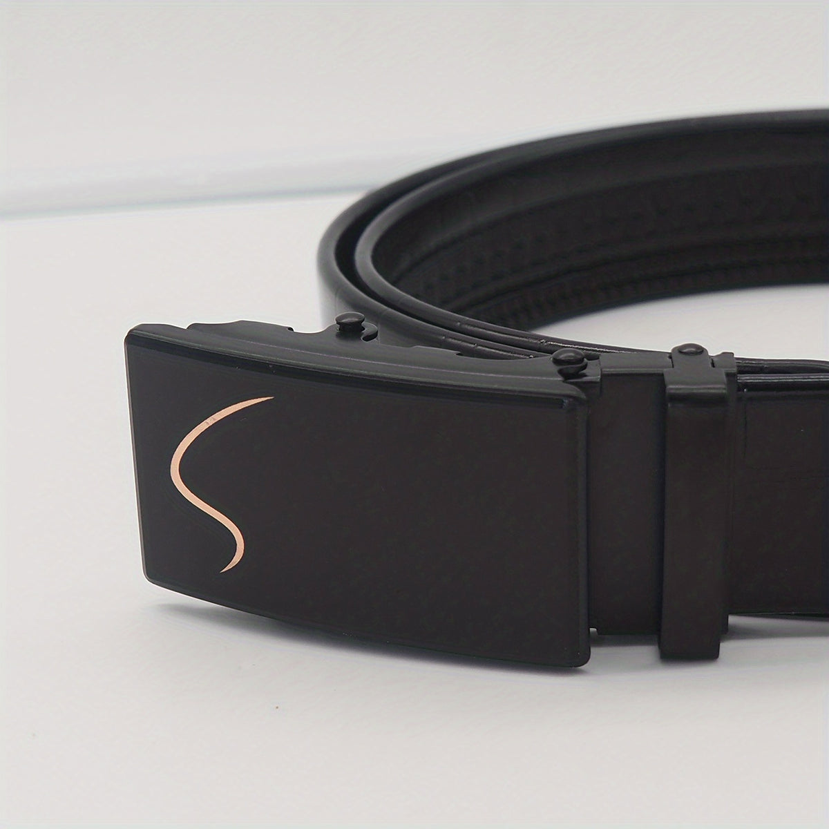 Men's S Pattern PU Casual Business Belt