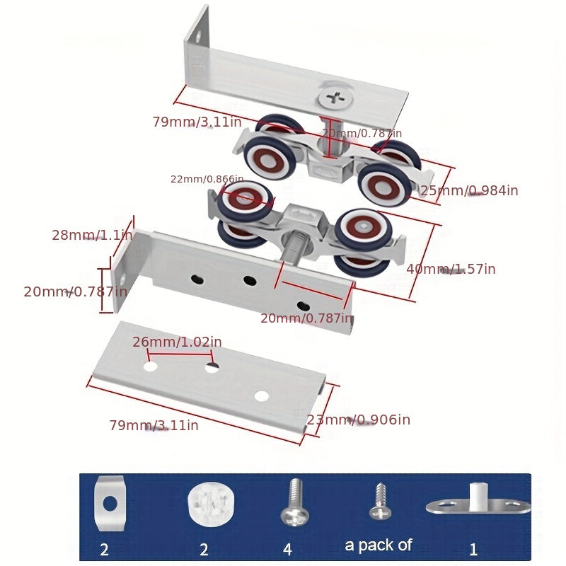 Alloy Door Wheel Buffer Wheel Sliding Door Pulley