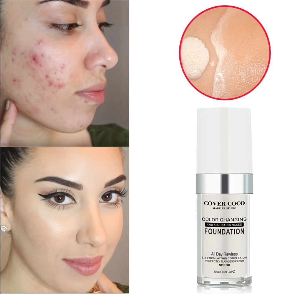 Flawless Colour Changing Liquid Foundation Nude Face Cover Concealer