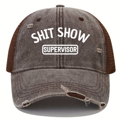 Vintage Distressed Mesh Trucker Cap Adjustable Golf Sun Hat