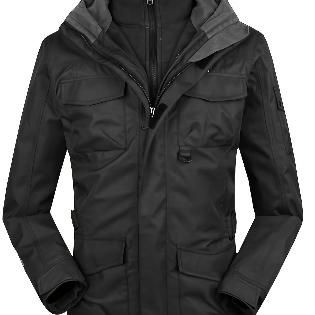 Men's 3 In 1 Outdoor Sports Zip Jacket Waterproof Hiking Jacket