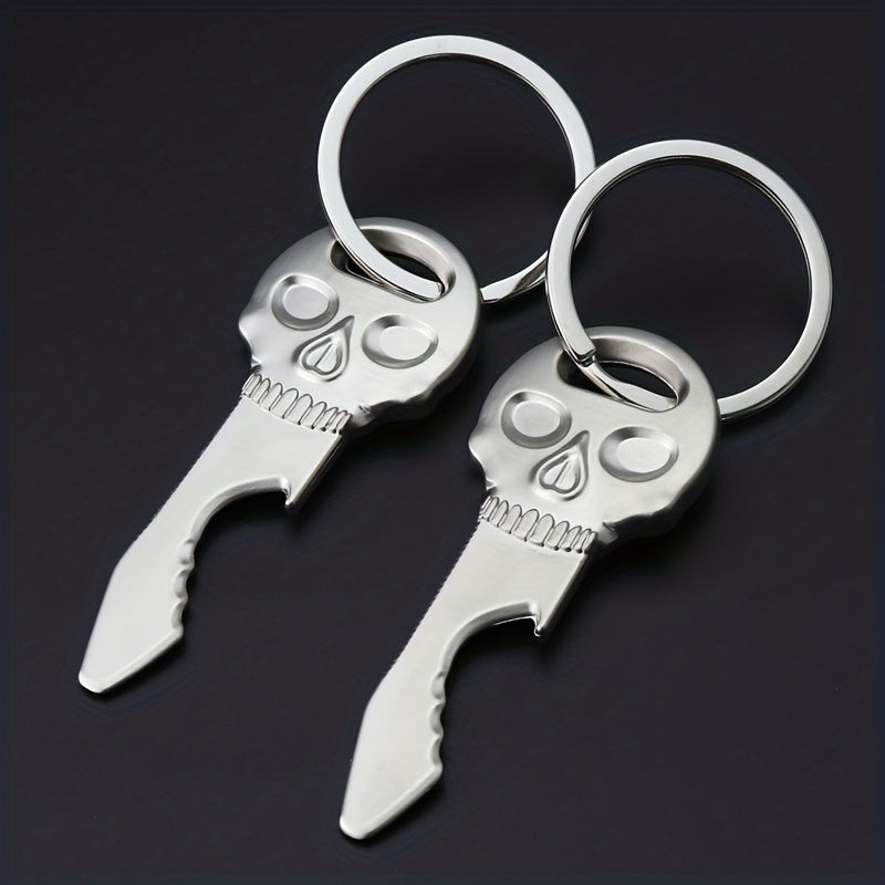 Skull Bottle Opener Metal Keychain Pendant Halloween Gift