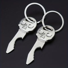 Skull Bottle Opener Metal Keychain Pendant Halloween Gift