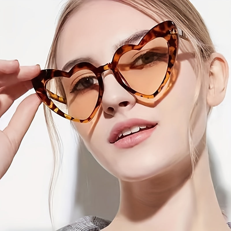 Heart Sunglasses For Women Men Casual Love Theme Candy Glasses UV400
