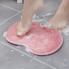 Lazy Back Massage Bath Brush with Suction Cup Foot Pad