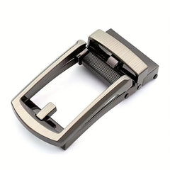 Men's Leather Belt Ratchet Buckle Business Suit Waist Strap High Belt