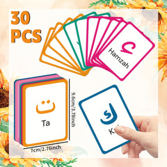 Arabic Alphabet Flashcards and Number Cards Set