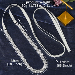 Sparkling Rhinestone Bridal Waist Belt for Brides