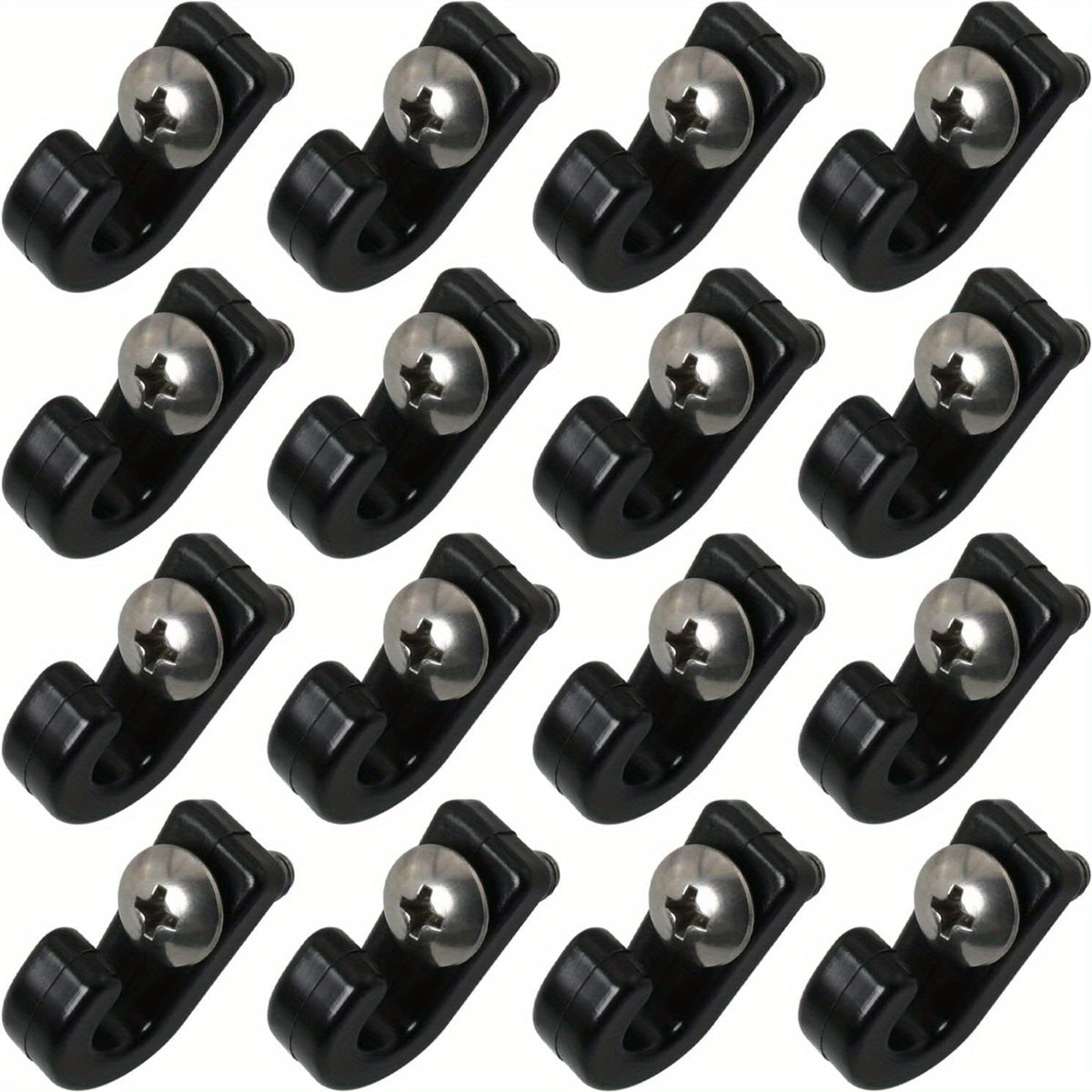 16pcs J Shaped Paddle Board Hook with Screws for Secure Storage