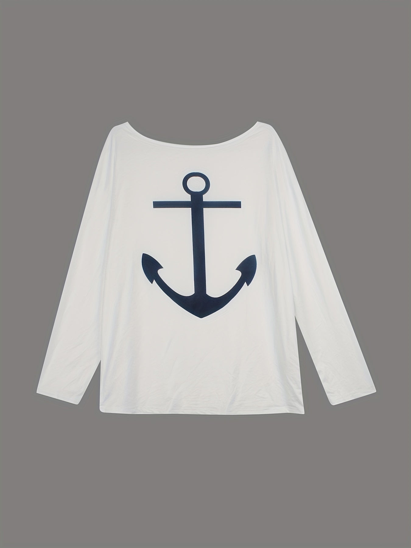 Navy Sports Set Anchor Print Top & Skinny Pants