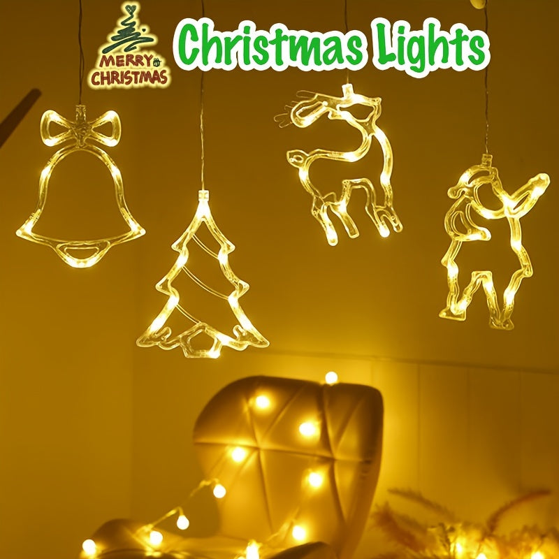 LED Christmas Lights Window Suction Cup Chandeliers