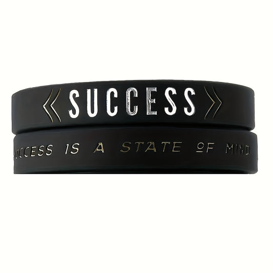 3pcs Rubber Silicone Bracelet Elastic Fitness Basketball