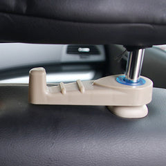 1pc Car Headrest Hook Organize Bag Grocery Coat Holder