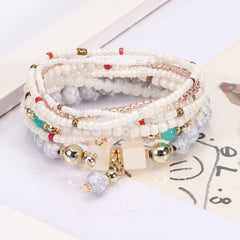 Colorful Bohemian Beaded Bracelet Stackable Hand Jewelry