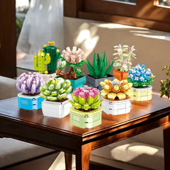 Creative Flower Pot Building Block Puzzle Toy Set