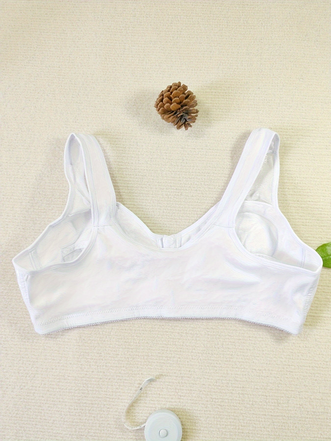 Wireless Lace Bra with Front Buckle Closure