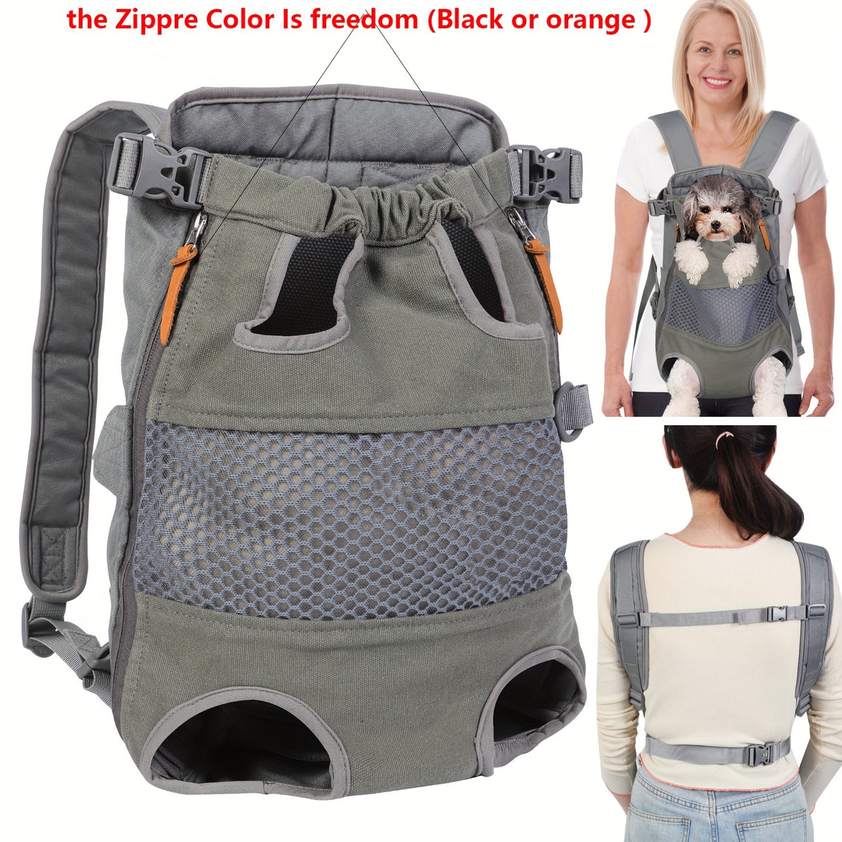 Legs Out Dog Carrier Backpack Front Facing for Small Medium Large Dogs
