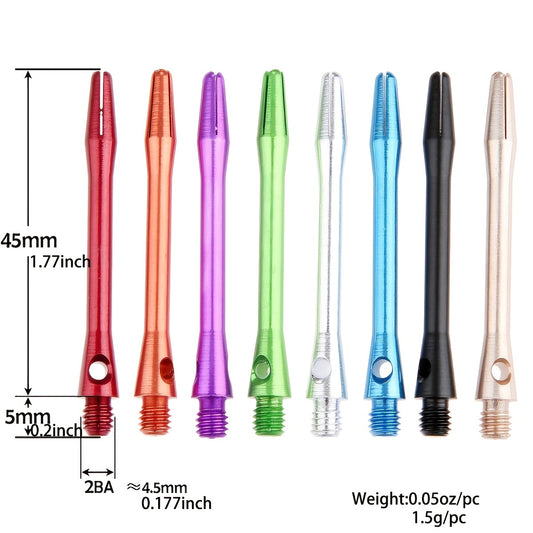 6pcs 2BA Aluminum Dart Shafts for Outdoor Games