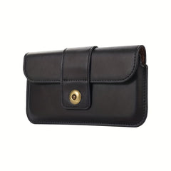 Men's Minimalist PU Leather Waist Bag Phone Key Bag