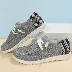 Women's Flat Canvas Shoes Casual Low Top Walking Shoes