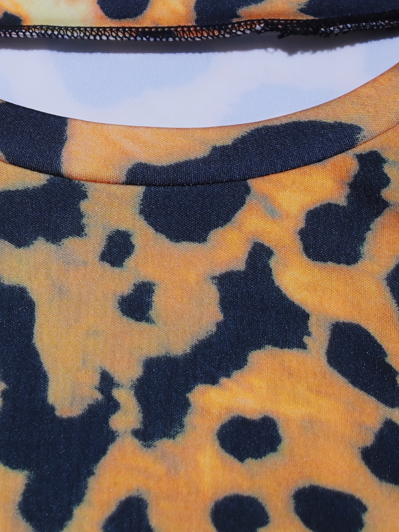  Leopard Print Long Sleeve Maxi Dress