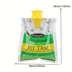 Disposable Hanging Fly Traps 2-Pack Pest Control Indoor/Outdoor