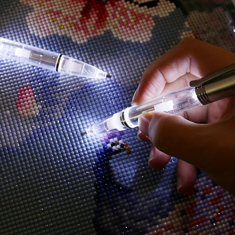 DIY Diamond Painting Pen With Led Light Embroidery Tool