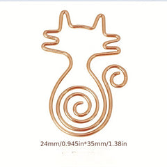 1pc Cartoon Paper Clip Folder Crank Pin Creative Cat Crown Love Shaping Clip