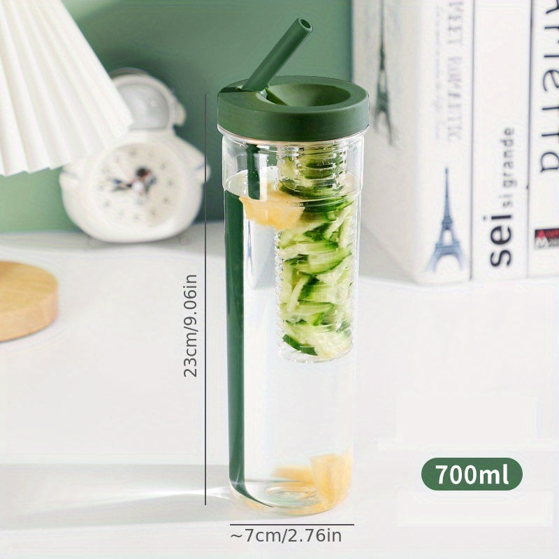 24oz Collapsible Straw Cup Large Capacity Outdoor Water Cup