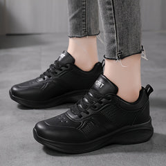 Breathable Faux Leather Running Shoes Casual Outdoor Sneakers