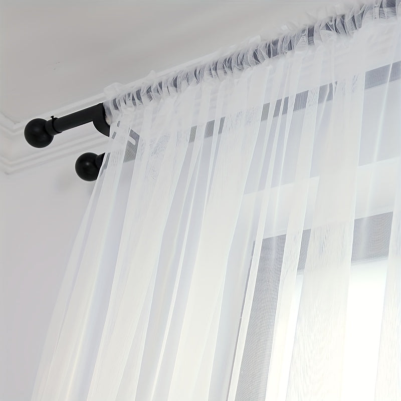 Solid Mesh Sheer Curtains for Home Decor