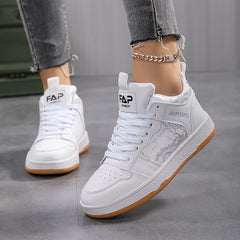 High Top Flat Skate Shoes Casual Non Slip Walking Shoes
