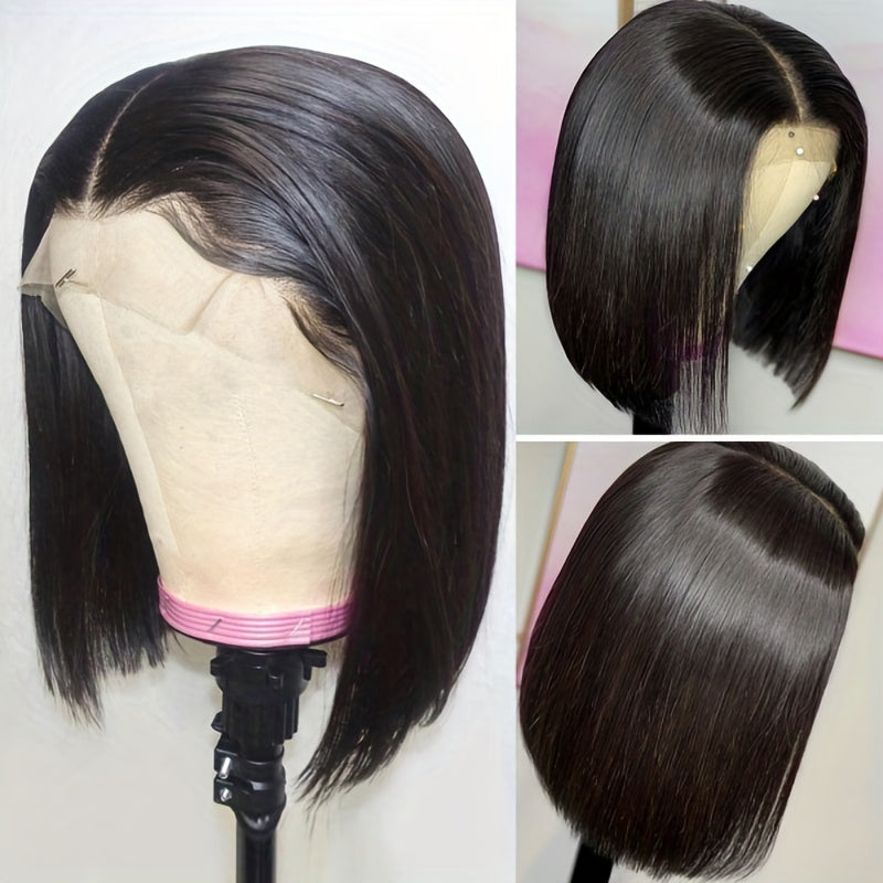 Short Bob Straight Human Hair Wigs 13x4 Lace Front Wigs For Woman