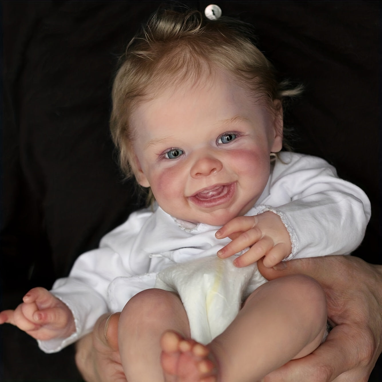 19" Reborn Doll with Soft Cloth Body & Realistic Hair, Perfect for Cuddles
