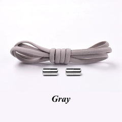 Elastic Laces Sneakers Round Shoelaces Without Ties Quick Shoelace
