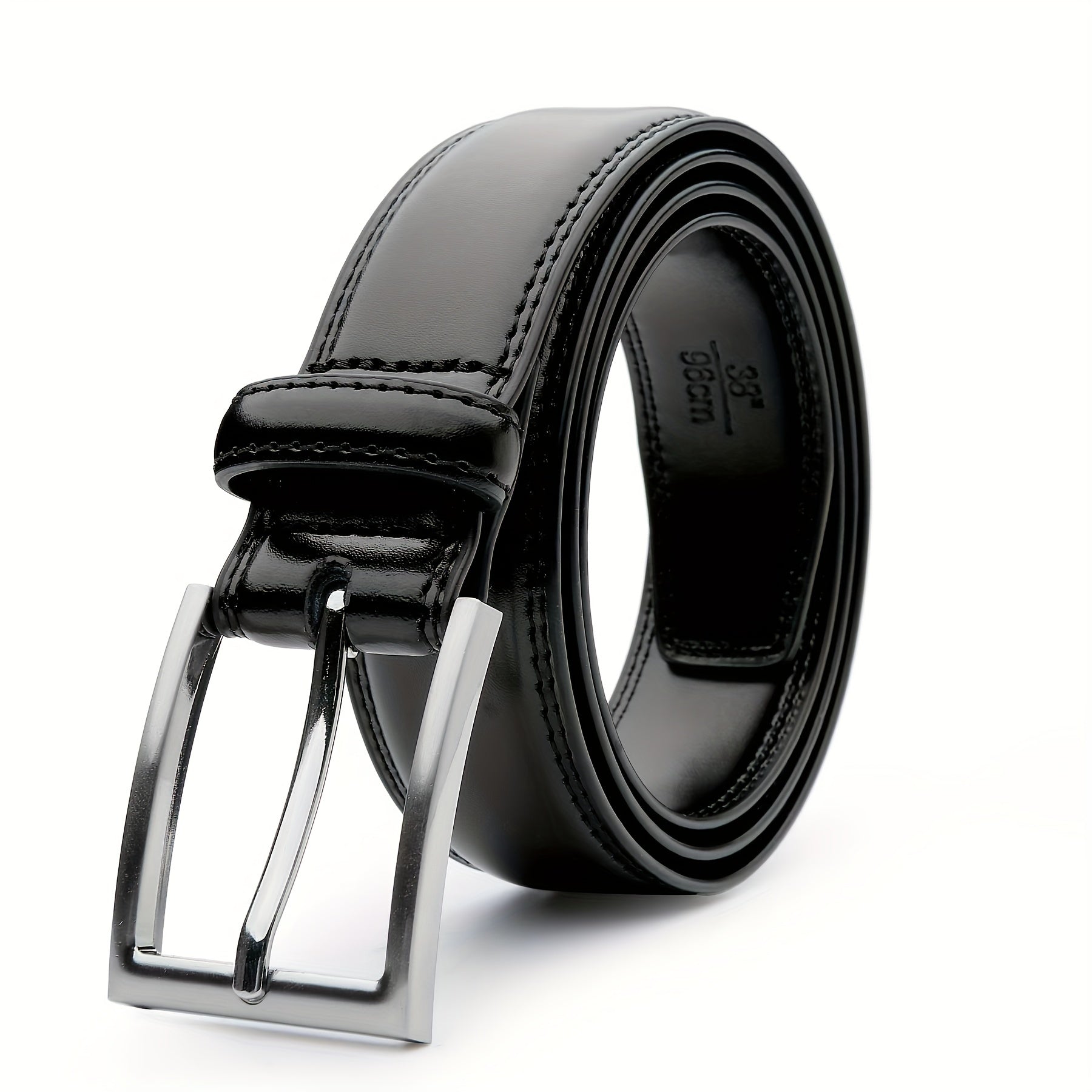 Men's Leather Dress Belt & Casual Belts for Work - Single Prong Buckle