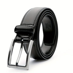 Men's Leather Dress Belt & Casual Belts for Work - Single Prong Buckle